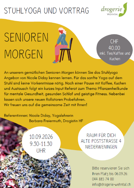 Senioren Morgen Drogerie Wehntal 10.09.2026